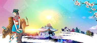 香格里拉背景图,秘境天堂的画卷展开